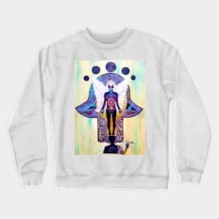 ARCHANGEL MICHAEL HAMSA by Harriette Knight Crewneck Sweatshirt